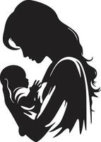 eterno amor emblemático elemento do maternidade maternal calor para mãe e bebê vetor