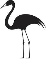 chique emplumado elegância flamingo emblema dentro radiante aviária beleza flamingo logotipo vetorizado vetor
