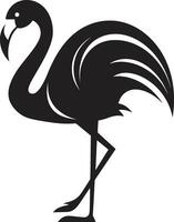 dinâmico plumagem flamingo ícone régio esplendor flamingo logotipo vetor