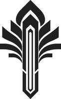 geométrico deco devaneio logotipo Projeto arte deco simetria geométrico emblema ícone vetor