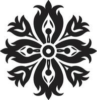 Eterno ornamentação emblema refinado simetria Preto vetor