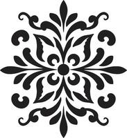 Eterno opulência vintage ornamentado charme Preto emblema vetor