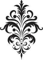 barroco esplendor vintage Preto emblema luxuoso gravuras Preto filigrana vetor