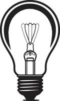 brilhando inovação Preto lâmpada grafia luminoso elegância Preto lâmpada símbolo vetor