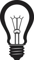 a essência do luz Preto lâmpada simbolismo dinâmico brilho Preto lâmpada símbolo vetor