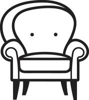 ergonômico elegância Preto cadeira simbólico emblema mixologia charme Preto coquetel beber emblema vetor