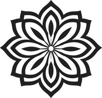 espiritual espirais mandala dentro monocromático divino esplendor intrincado mandala dentro elegante Preto vetor