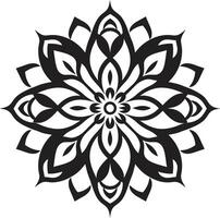 divino esplendor mandala representando lustroso Preto padronizar com alma simetria Preto com mandala dentro elegante vetor