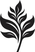 sereno sombras emblema com folha silhueta natural nexo folha silhueta vetor