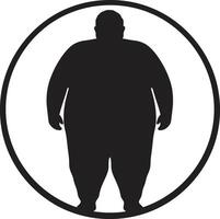 em forma futuros humano defendendo anti obesidade medidas esbelto estratégias 90 palavra emblema para Preto ic obesidade consciência vetor