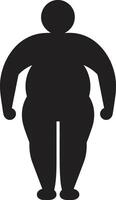 aparar triunfos para obesidade bem estar defesa corpo Saldo 90 palavra humano emblema contra obesidade dentro Preto vetor