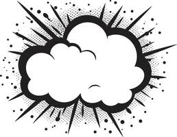 quadrinho criação arte pop discurso nuvem dentro Preto expressivo encontro dinâmico Preto bolha vetor
