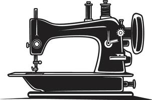 noir agulha Preto para lustroso de costura máquina dentro monocromático domínio elegante para Preto de costura máquina vetor