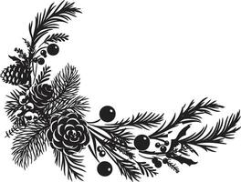 festivo Natal enfeites conjunto com espumante detalhes floco de neve país das maravilhas elegante s para Natal decoração vetor