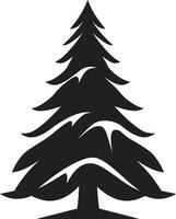 alegre e brilhante enfeites Natal árvore conjunto vintage ornamentado pinheiros nostálgico ilustrações vetor