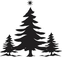 festivo folhagem fantasia Natal árvore elementos cintilante prata abeto s para elegante árvores vetor