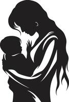materno harmonia do mãe segurando bebê concurso momentos emblemático elemento do mãe e bebê vetor