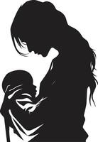 celestial conexão do mãe e infantil precioso momentos emblemático elemento do maternidade vetor
