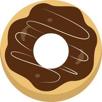 doce rosquinhas ilustração com granulados. delicioso bolo. plano desenho animado estilo. isolado em branco fundo vetor