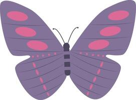 adorável borboleta ilustração dentro plano desenho animado Projeto. isolado em branco fundo. vetor