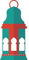 Ramadã kareem lanterna ícone com plano desenho animado Projeto. árabe lanterna para modelo fundo vetor