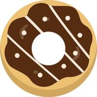 doce rosquinhas ilustração com granulados. delicioso bolo. plano desenho animado estilo. isolado em branco fundo vetor