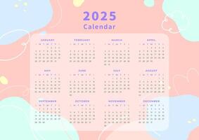fofa simples pop linha animado cor quadra estilo Rosa azul camuflar colorida calendário textura vetor