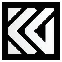 kd logotipo Projeto. ko logotipo ícone. kd, kkkkk, sim, kk logotipo branco com invertido cinzento Preto fundo. vetor