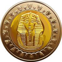 egípcio moeda apresentando faraó vetor