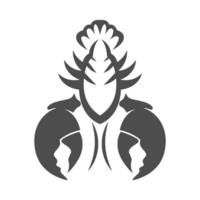lagosta ícone Projeto modelo vetor