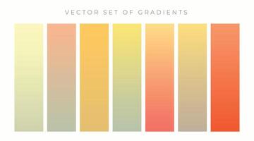 caloroso cores vibrante gradiente conjunto ilustração vetor