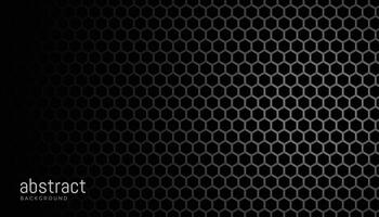 Preto fundo com hexagonal malha padronizar Projeto vetor