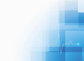 azul médico cuidados de saúde fundo com cardiógrafo vetor