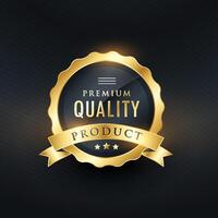 Prêmio qualidade produtos dourado rótulo Projeto vetor