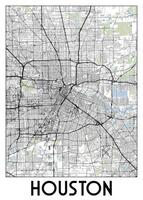 Houston texas EUA mapa poster arte vetor