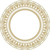 antigo dourado egípcio volta ornamento. sem fim nacional étnico fronteira, quadro, anel. vetor