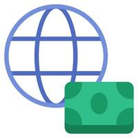 riqueza globo ícone para rede, aplicativo, infográfico, etc vetor