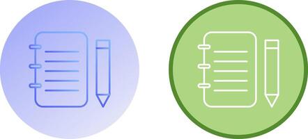 único bloco de anotações ícone Projeto vetor