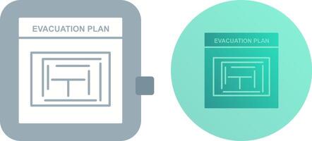 design de ícone de plano de evacuação vetor