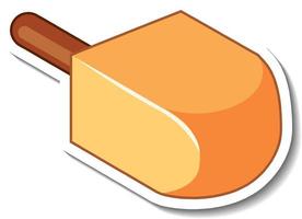 Autocolante de desenho em bastão de gelado de laranja vetor