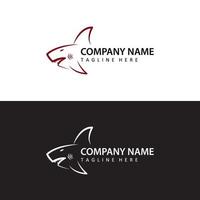 vetor de design de modelo de logotipo de tubarão