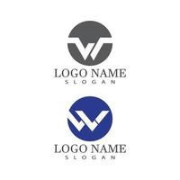 w letra logotipo modelo ilustração vetorial design vetor