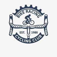 ilustração de modelo de logotipo vintage de corrida de bicicleta vetor