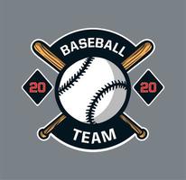 emblema de beisebol logotipo emblema modelo time clube vetor
