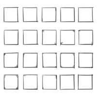 conjunto de 20 peças diferentes quadrados - ilustração vetorial vetor