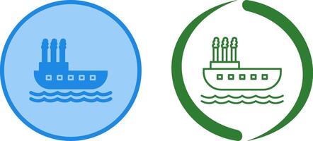 design de ícone de barco a vapor vetor