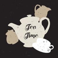 ilustração da hora do chá vetor