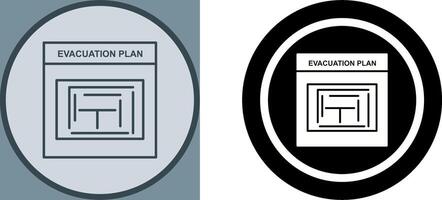 design de ícone de plano de evacuação vetor