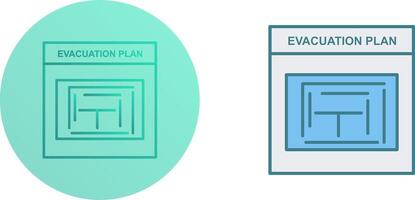 design de ícone de plano de evacuação vetor