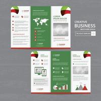 Folheto de três dobras simulado para cima Folheto de Negócios Abstrato Folheto Desenho de Vetor Layout de Apresentação Tamanho A4